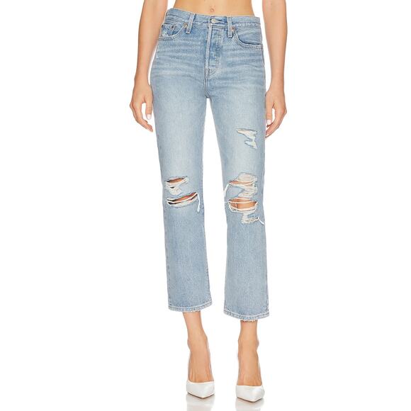 NWT LEVI'S Premium Wedgie Straight Jean In Probably Okay Size 24 x 28 - Picture 2 of 10